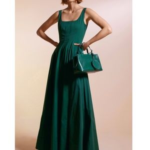 STAUD | Dresses | Staud Wells Maxi Dress Cypress | Poshmark